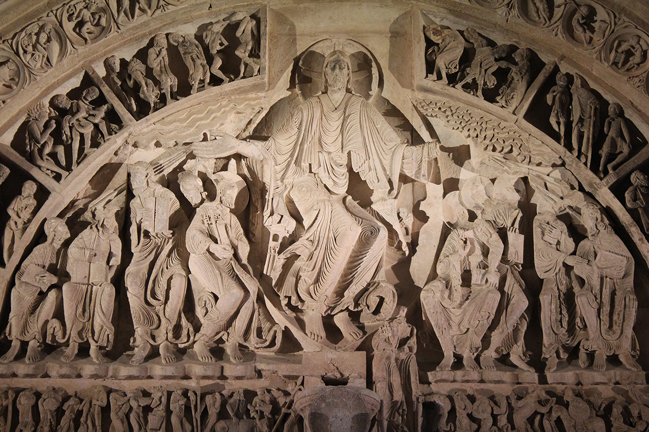 "Grand tympan du narthex" -  Basilique de Vézelay (fin XII°)