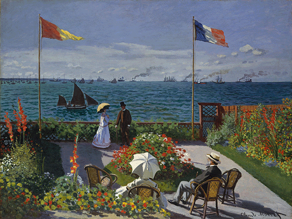  "La terrasse sur le bord de mer а Sainte Adresse" - Claude Monet (1867)