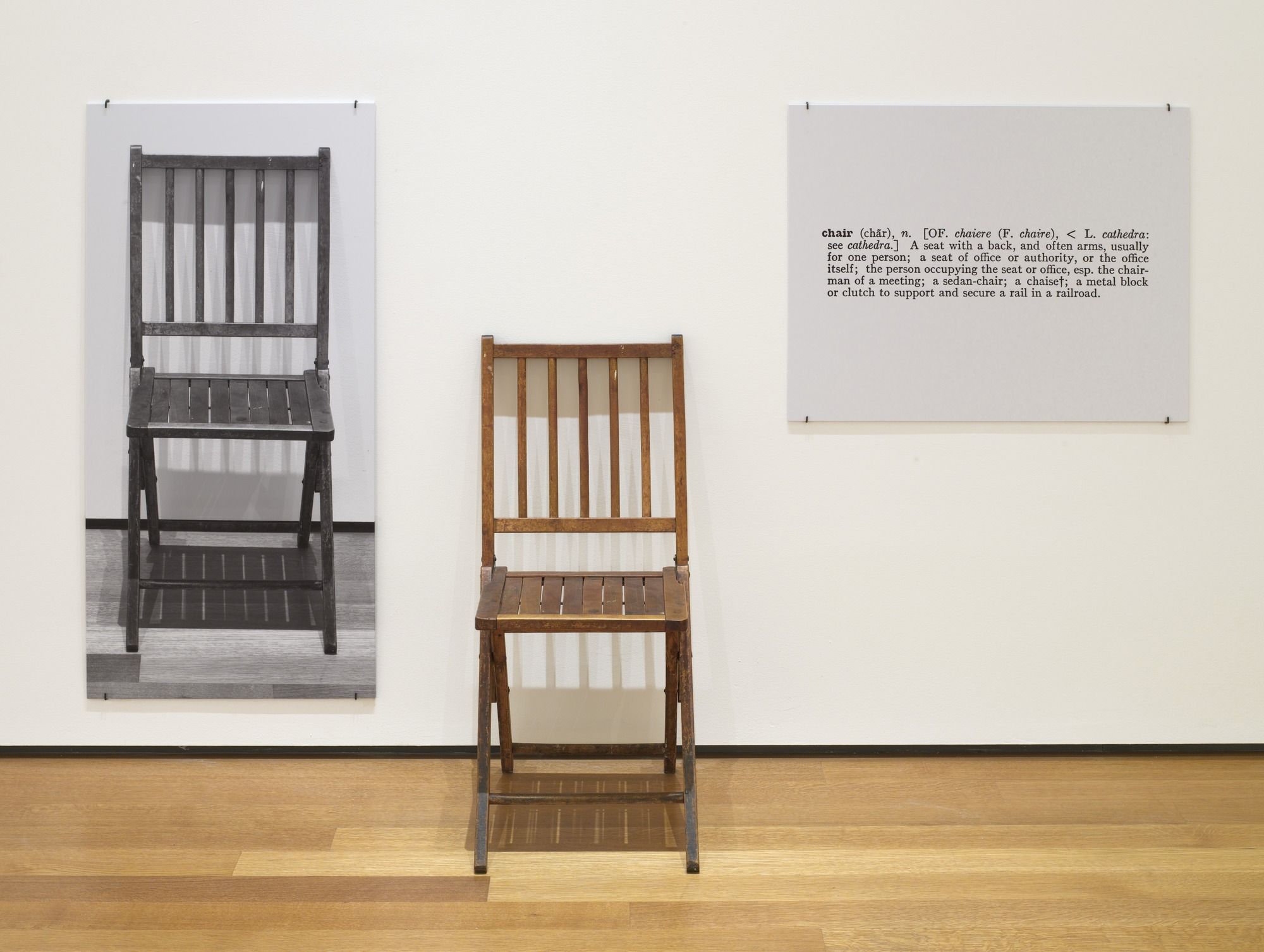 "One and Three Chairs" - Joseph Kosuth (1965)
