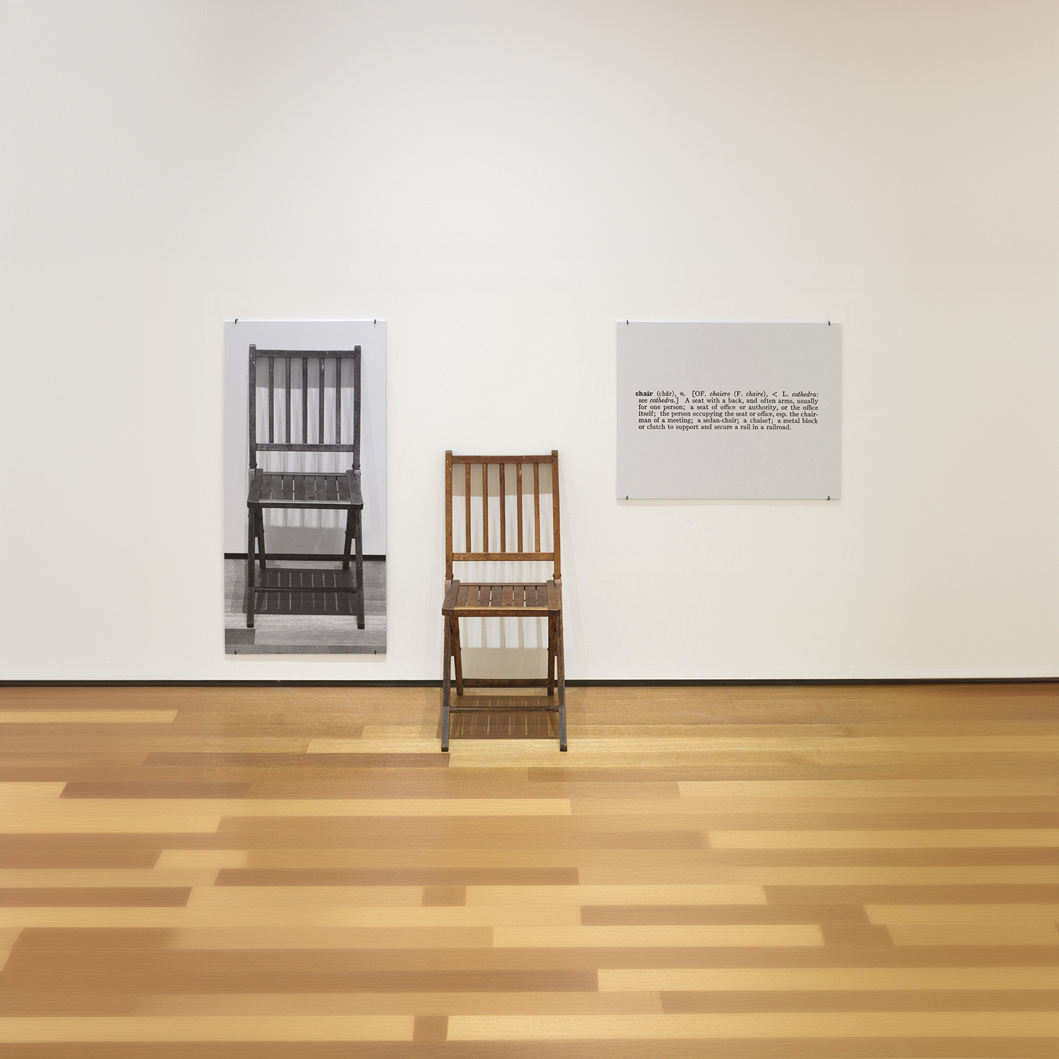 "One and Three Chairs" - Joseph Kosuth (1965)
