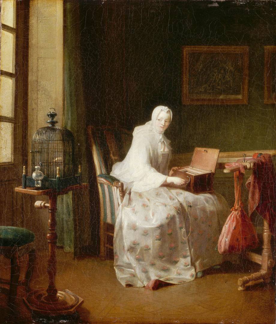 "La serinette" - Jean Siméon Chardin (1751)